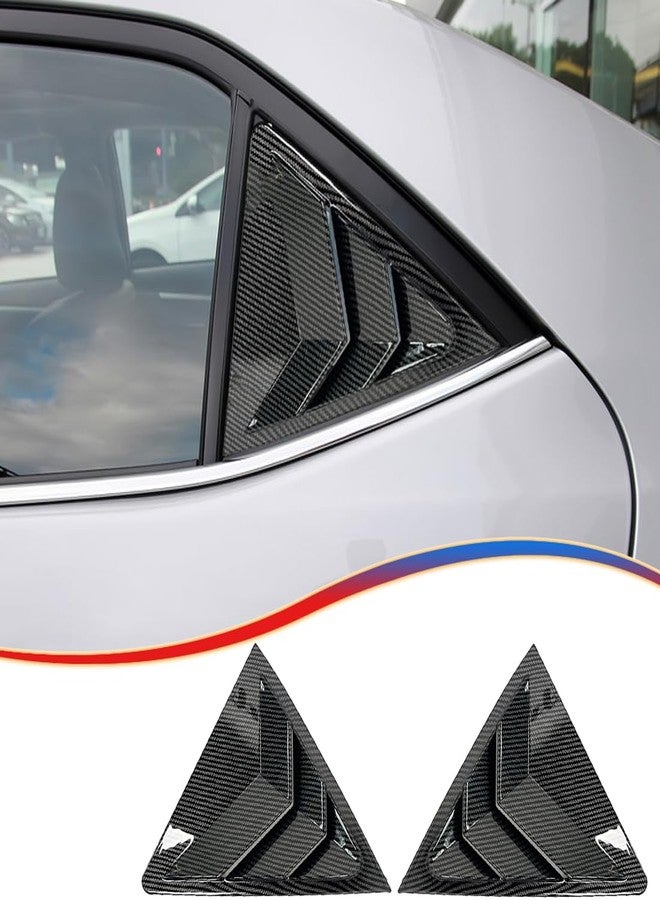 MUXEE Window Louver 2Pcs Side Vent Window Louvers for Toyota Corolla 2014-2019, ABS Print Sport Window Decorative Covers, Exterior Trim Accessories - Carbon Fiber(Not Fit 2019 Corolla Hatchback) - Image 1