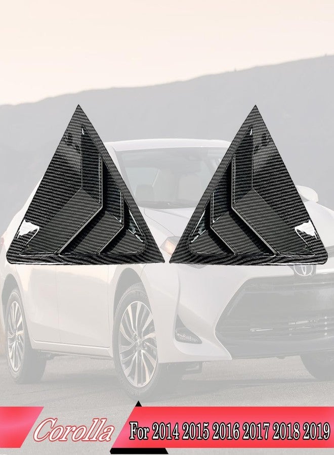 MUXEE Window Louver 2Pcs Side Vent Window Louvers for Toyota Corolla 2014-2019, ABS Print Sport Window Decorative Covers, Exterior Trim Accessories - Carbon Fiber(Not Fit 2019 Corolla Hatchback) - Image 2