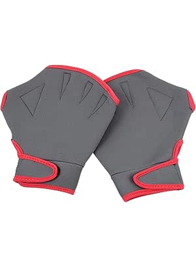 Large Nylon Webbed Swim Gloves Adjustable Training Diving Hand Protector Men Women - Image 1