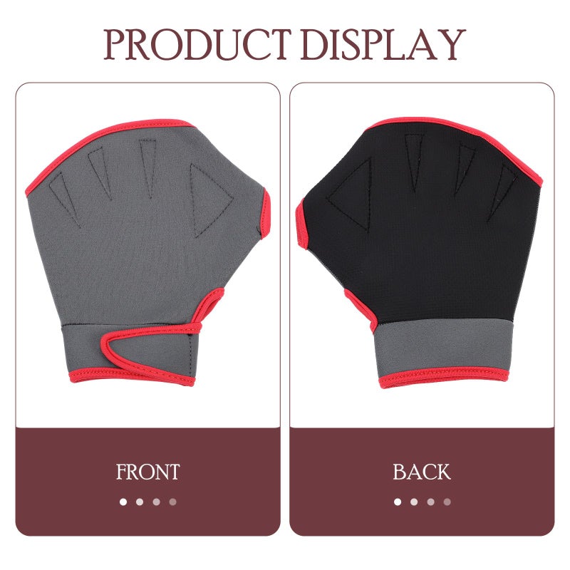 Large Nylon Webbed Swim Gloves Adjustable Training Diving Hand Protector Men Women - Image 4