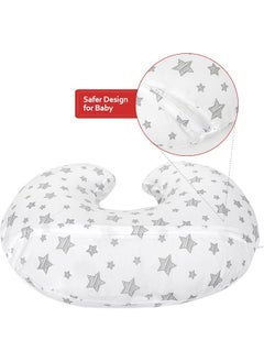 Moonsea Moonsea Nursing Pillow Cover White with Star Print, Snug Fits Boppy Nursing Pillows, Breastfeeding Nursing Pillow Slipcovers Super Soft, for Breastfeeding Moms  - Image 2