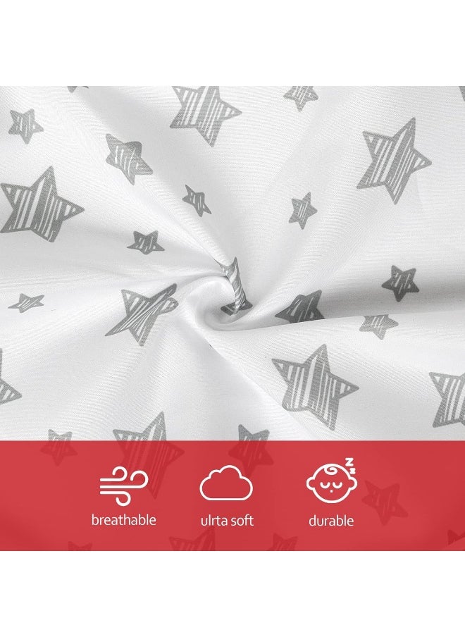 Moonsea Moonsea Nursing Pillow Cover White with Star Print, Snug Fits Boppy Nursing Pillows, Breastfeeding Nursing Pillow Slipcovers Super Soft, for Breastfeeding Moms  - Image 3