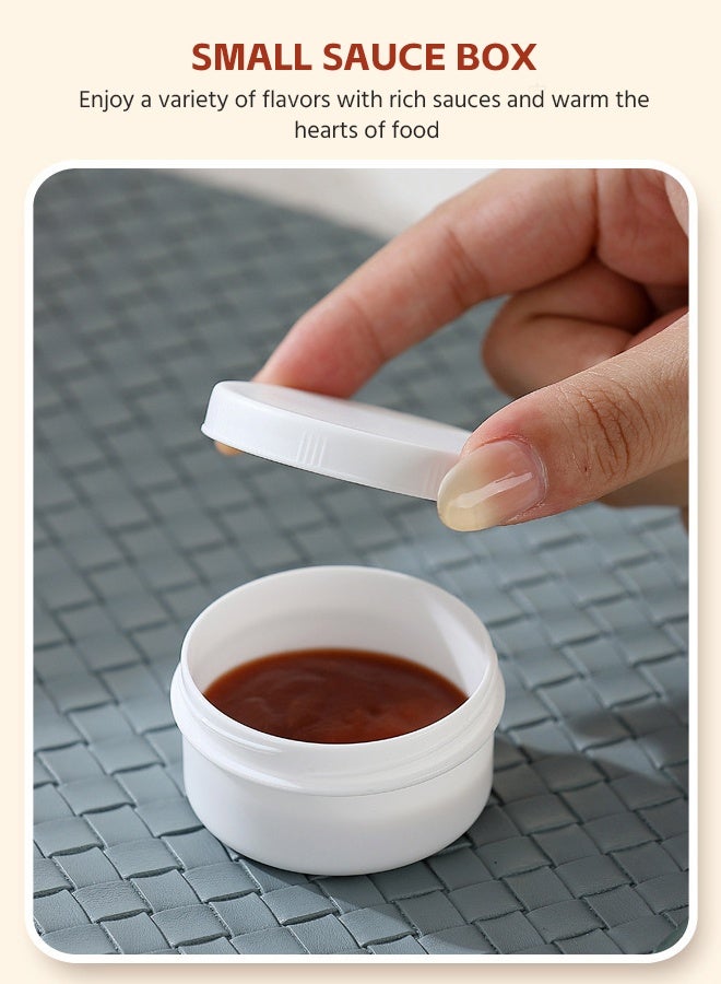 سوفت تاتش صندوق غداء للأطفال من الفولاذ المقاوم للصدأ، صندوق بينتو للأطفال الصغار بمقبض، حاوية طعام للأطفال بغطاء، صندوق وجبات خفيفة للأطفال مع كوب صلصة وملعقة للسفر إلى المدرسة والمنزل (أحمر) - Image 5