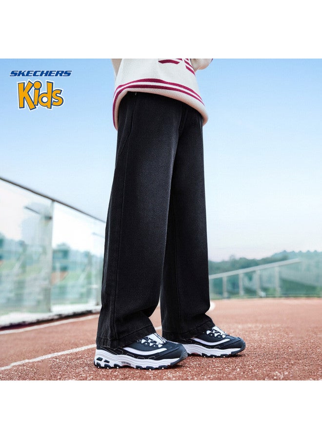 Skechers Kids Children's Denim Pants Winter Fleece Lined Boys Casual Pants Charcoal Dark Gray 160 - Image 2