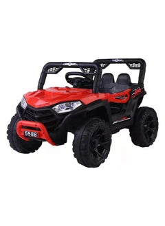 StarKids Electric Kids Ride On Car Mountain Design Suitable for 2-6 Years Old with Remote Control and Internal Pedal 12V (Red) 
