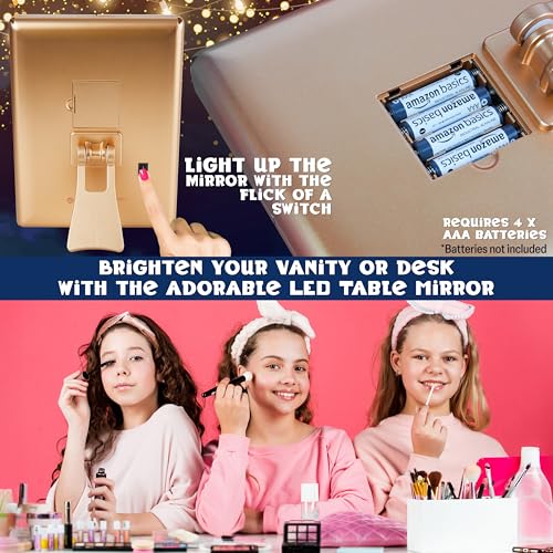 Get Trend Harry Potter Gifts, LED Vanity Mirror with Lights Makeup Mirror for Desk, Dorm, Room Decor, Cute Stuff, Gifts for Women, Teen Girls (Multi/Harry Potter) - Image 3
