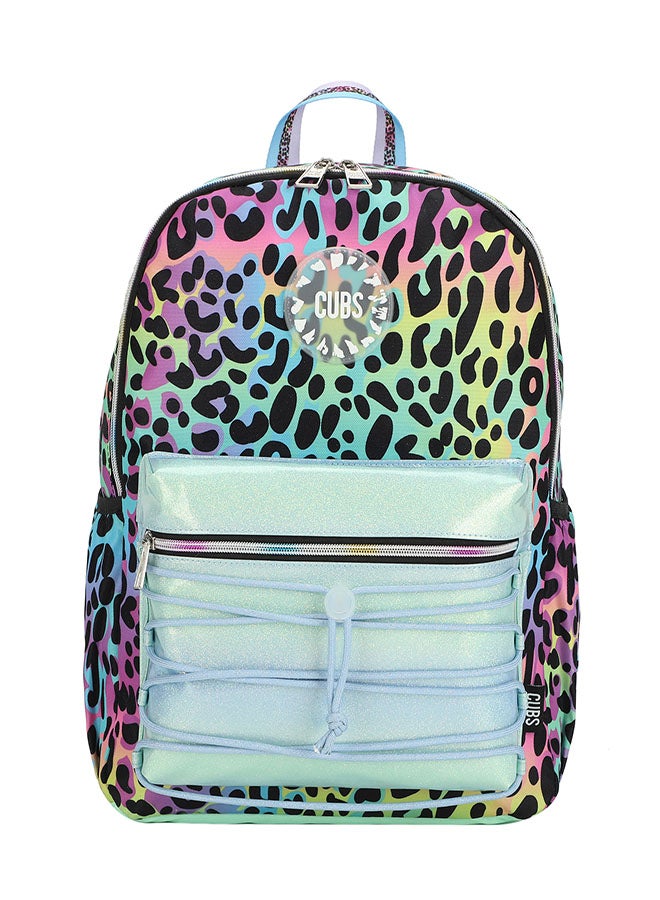 CUBS Leopard Print Waterproof Kids 28L Backpack with zip closure Ideal for 8-15 years age group, Compatible with 15" Laptop - Image 1