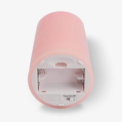 Luminara Flameless LED Battery Operated Flickering Pillar Moving Flame Candles Saga Rose 3 x 65 - Image 3