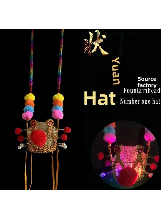 Sun Wukong Luminous Champion Hat Kidsren's Wukong Hat Qi Tian Dasheng Head Crown Monkey Glowing Purple Gold Crown Wholesale-Color:Manual Telescopic Gold Hoop Red  - Image 3