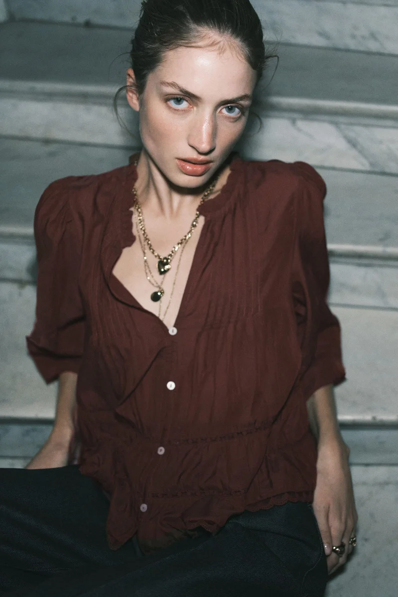 H&M Pintucked blouse