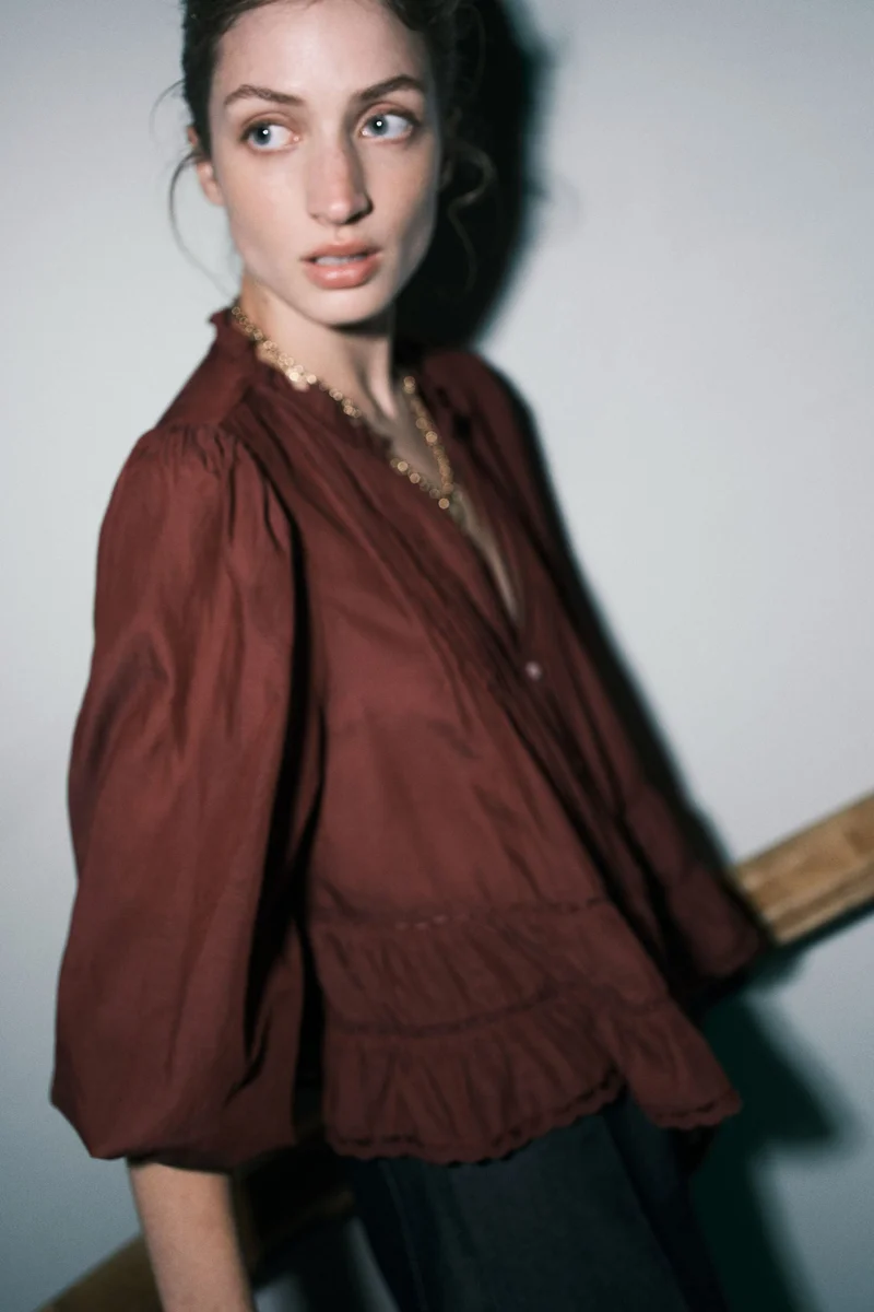 H&M Pintucked blouse