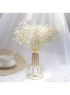 yongsheng Flower Vase Gold 10x15cm-1pcs-Gold Flower Vase with Metal Frame, Small Bud Vases Gifts use for Wedding Decoration Table Flower Decoration Interior Decoration Living Room Decoration  - Image 5