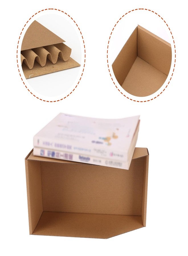 ZBEIVAN Corrugated Cardboard Storage Bins,12x6x4.5inch, 35 Packs, Brown - Image 5