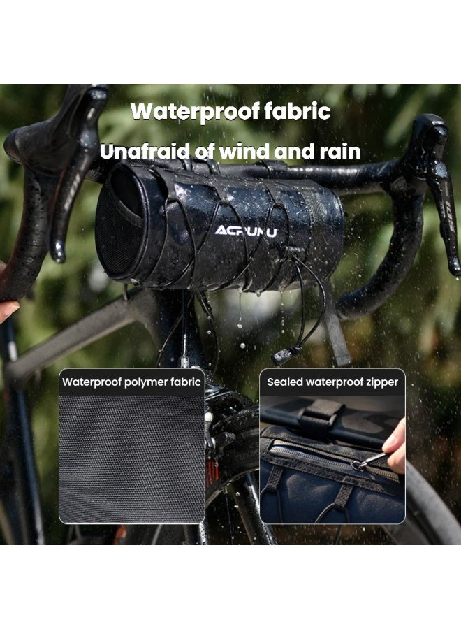 ACRUNU Black Waterproof Bicycle Storage Bag – 23.5cm, 146g, with Adjustable Shoulder Strap - Image 2