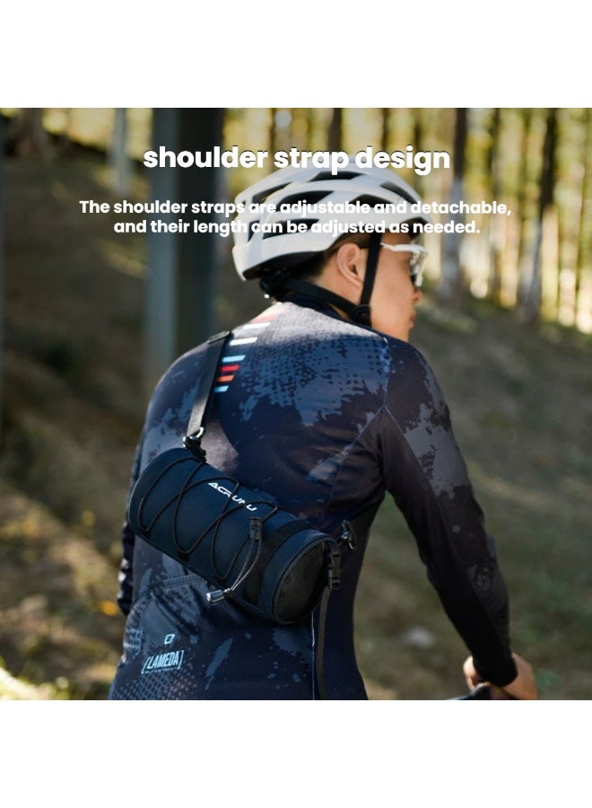 ACRUNU Black Waterproof Bicycle Storage Bag – 23.5cm, 146g, with Adjustable Shoulder Strap - Image 3