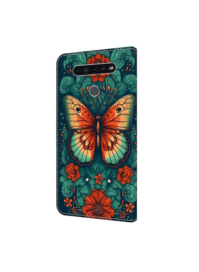 اس-توب جراب لهاتف LG K41S/K51S مصنوع من الجلد المطلي بالكريستال - Image 3