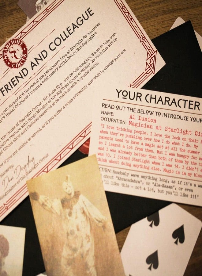 Talking Tables Reusable Murder Mystery Dinner Party Game Kit, Circus Themed Murder Mystery Game for Adults Hilariously Good Fun, Ideal for Halloween Parties Christmas New Years 3 Alternative Endings - Image 5