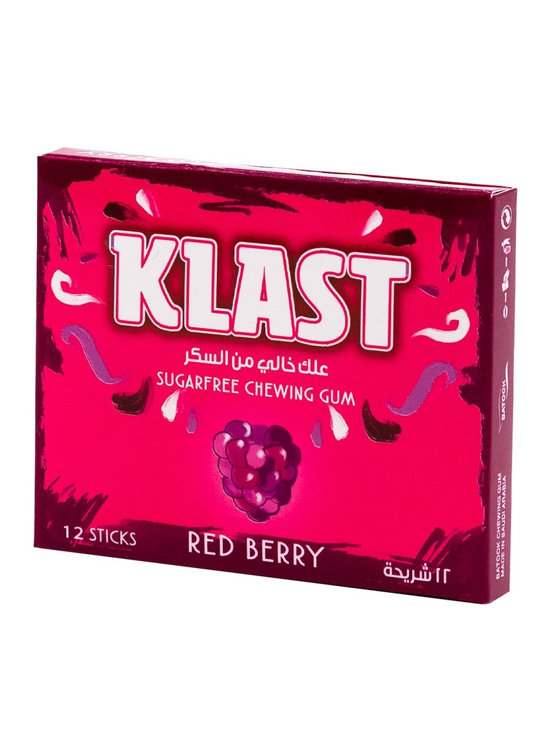 Klast علكة حمراء التوت خالية من السكر - Image 1