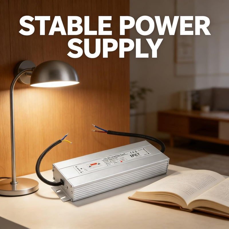 24V 150W LED Driver Power Supply, IP67 Aluminum Shell, 6.25A Output Current - Stable Voltage Output, Multiple Protections, Ideal for Indoor LED Lighting - Image 4