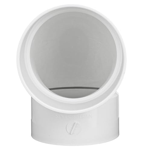 NDS 6P02 PVC 90-Degree Elbow, 6-Inch, for Hub X Hub Solvent-Weld Connections, for Use with 6-Inch Sewer and Drain Pipe, White - Image 3