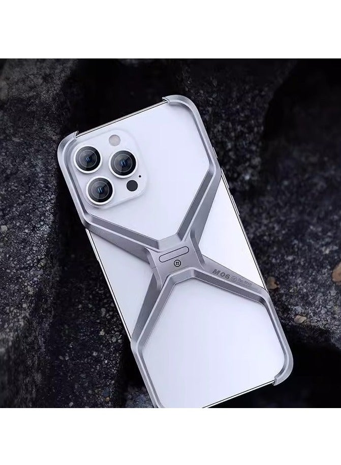 general The special-shaped aluminum alloy hollow bezel-less heat dissipation shell is suitable for Apple 15 Pro Max/15Pro/15 mobile phone cases - Image 2