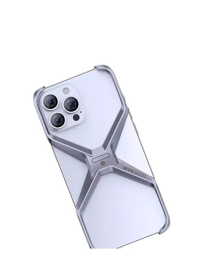 general The special-shaped aluminum alloy hollow bezel-less heat dissipation shell is suitable for Apple 15 Pro Max/15Pro/15 mobile phone cases - Image 1