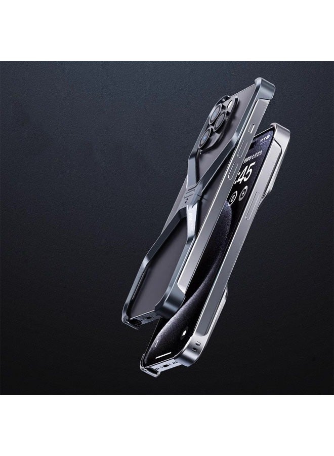 general The special-shaped aluminum alloy hollow bezel-less heat dissipation shell is suitable for Apple 15 Pro Max/15Pro/15 mobile phone cases - Image 3