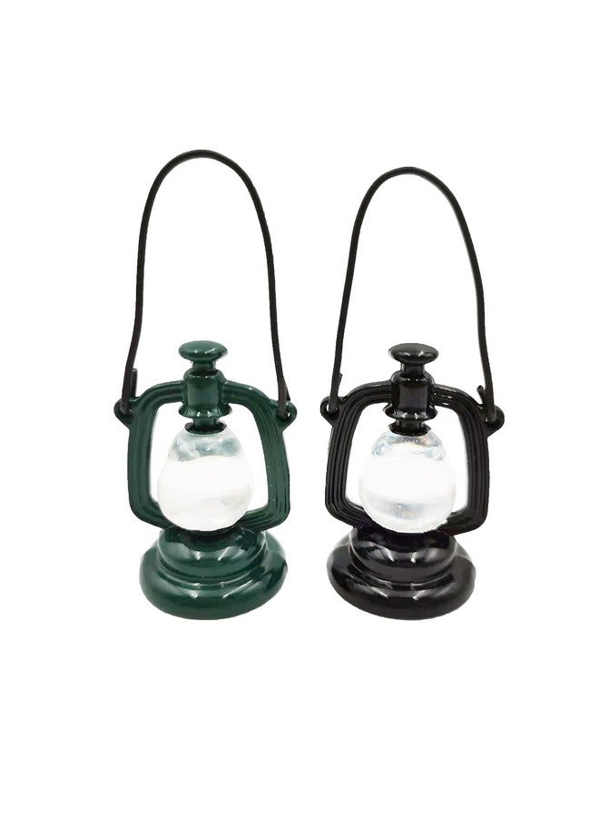 SXFSE Dollhouse Decoration Accessories, 1:12 Dollhouse Miniature Scene Model 2 Pcs Hurricane Lantern Kerosene Lamp - Image 1