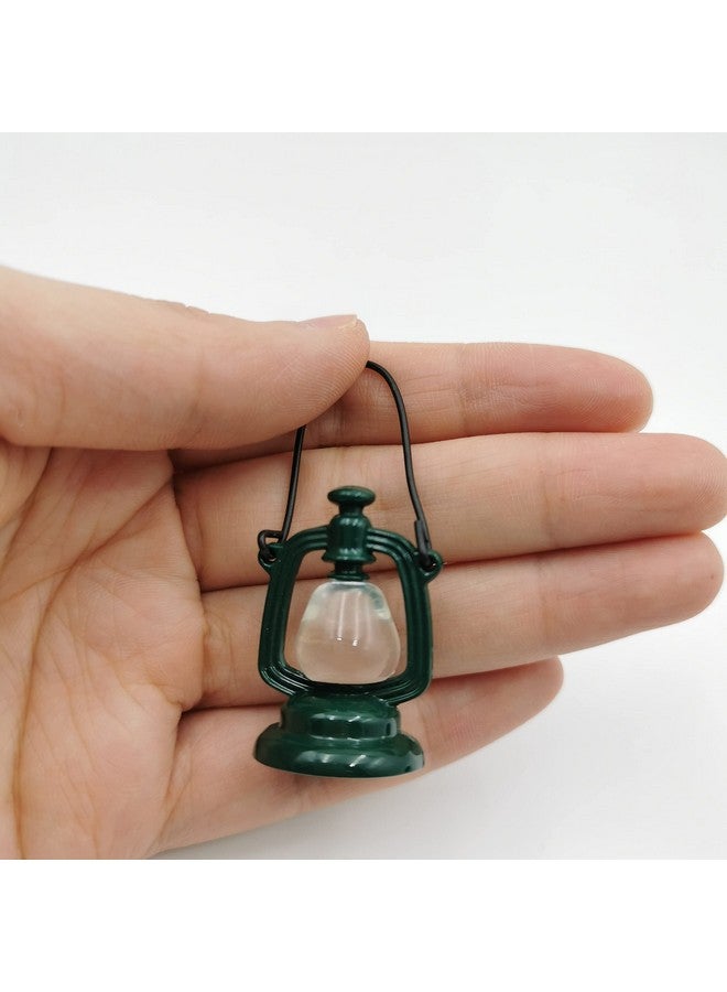 SXFSE Dollhouse Decoration Accessories, 1:12 Dollhouse Miniature Scene Model 2 Pcs Hurricane Lantern Kerosene Lamp - Image 2