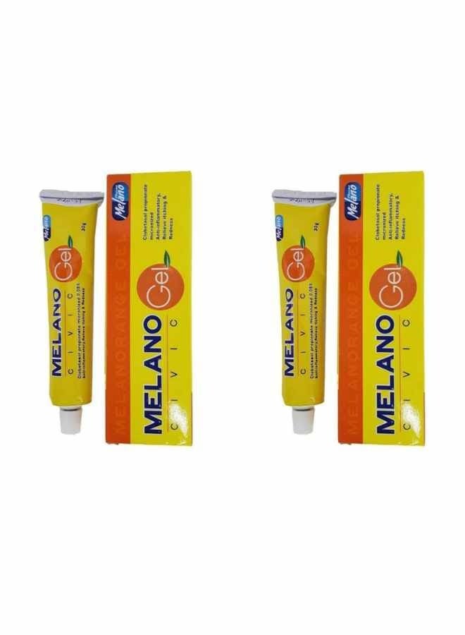 ميلانوفارما 2 قطعة من سيفيك جل مضاد للالتهابات يخفف الحكة والاحمرار 30 جم - Image 1
