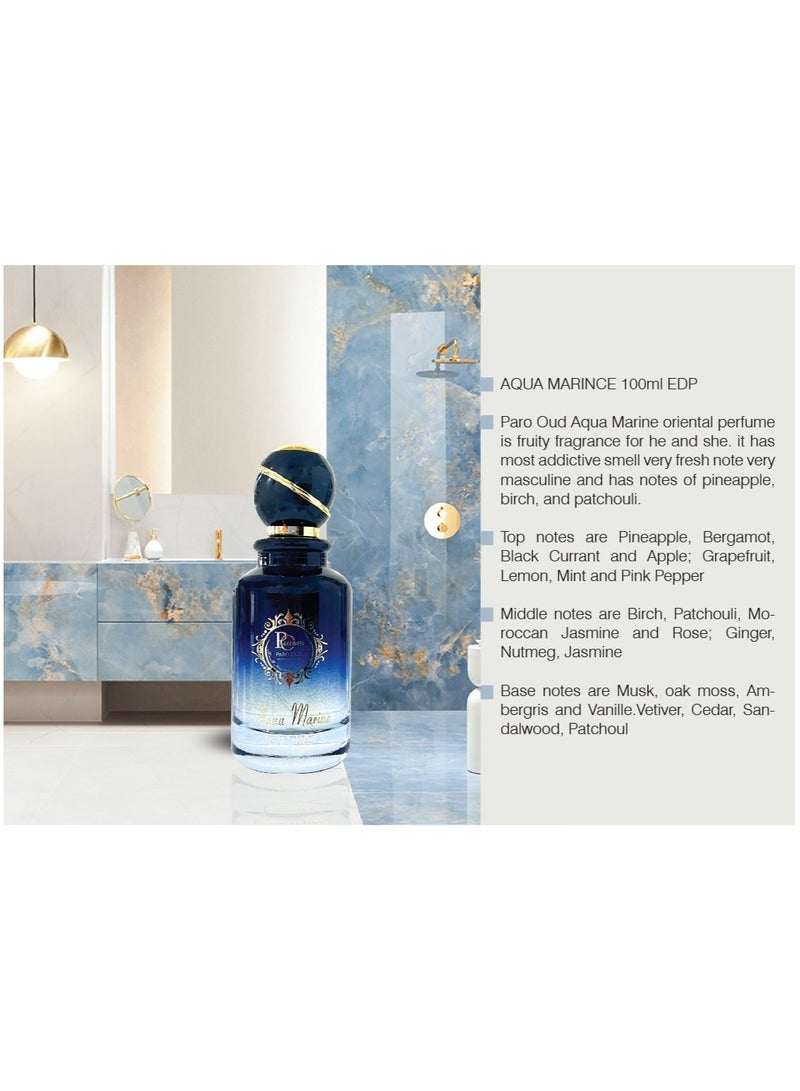 بارود أكوا مارين 100 مل أو دو بارفان بارو عود - Image 3