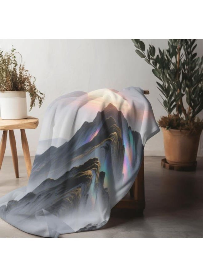 عام بطانية رقيقة من الفانيلا على غرار اللوحة الصينية (دافئة ومريحة، ومناسبة للنوم واستخدام الألعاب وإزالة الغبار ومنع الرمال) 150 سم * 200 سم - 17 - Image 1