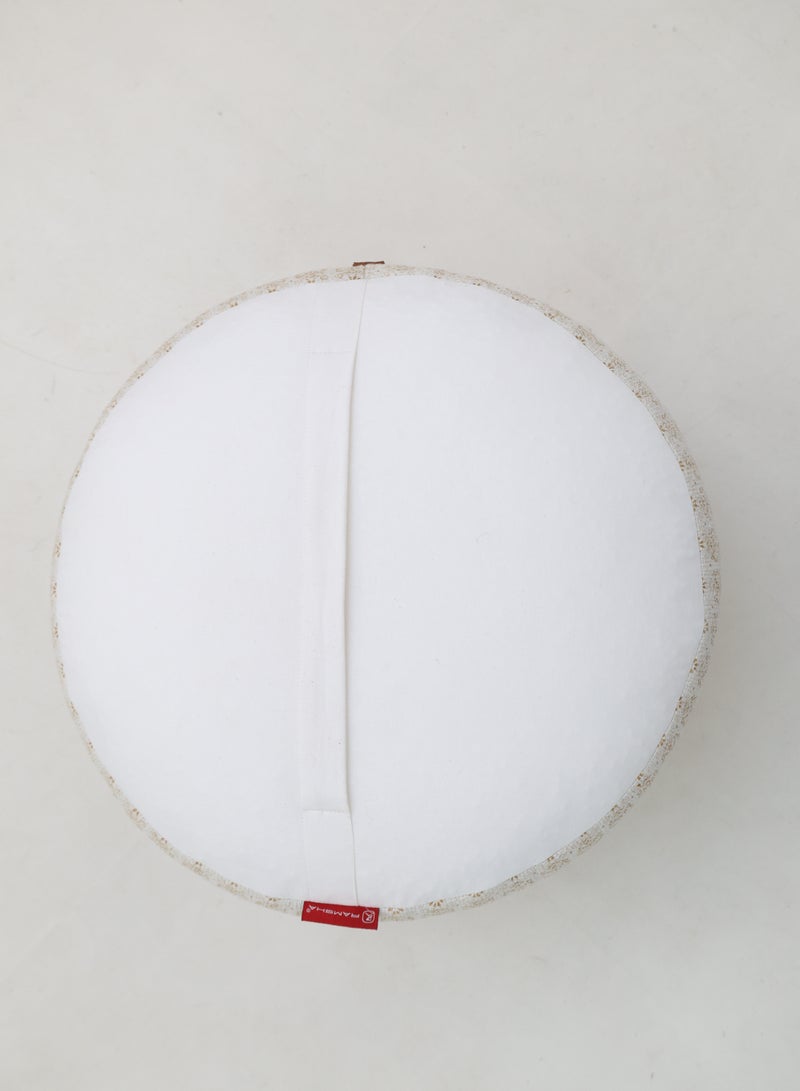 Ramsha Beige Color Decor Pouf – PF-181 (50x50x30cm)  - Image 4