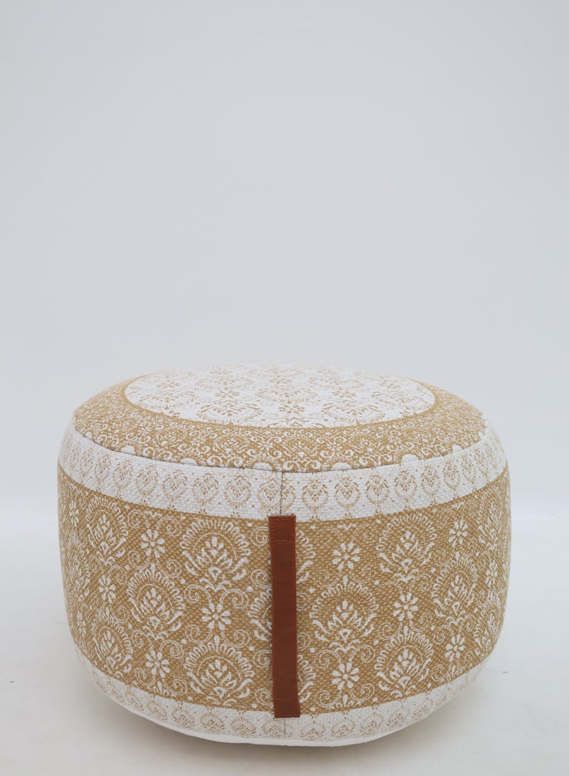 Ramsha Beige Color Decor Pouf – PF-181 (50x50x30cm)  - Image 3