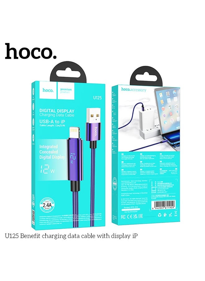 hoco. U125 Benefit charging data cable with display iP  - Image 4