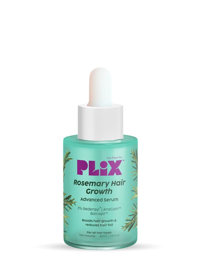 PLIX THE PLANT FIX سيروم نمو الشعر بالروزماري مع 3% ريدينسيل و4% أناجين و3% بايكابيل الذي يحفز نمو الشعر ويزيد من كثافته ويكثفه | للرجال والنساء، 30 مل