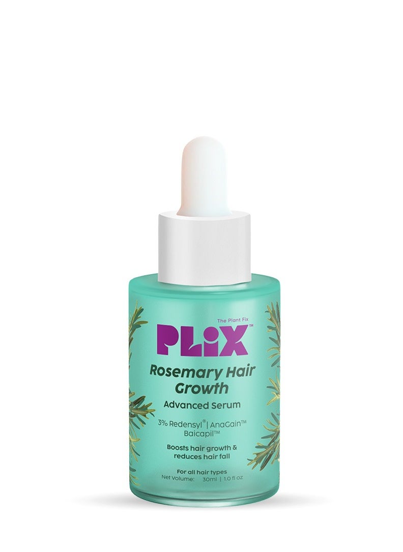 PLIX THE PLANT FIX - Rosemary Hair Growth Serum with 3% Redensyl, 4% AnaGain and 3% Baicapil that Stimulates Hair Growth, Increase Hair Density Thickens Hair For Men And Women, 30ml - Image 1