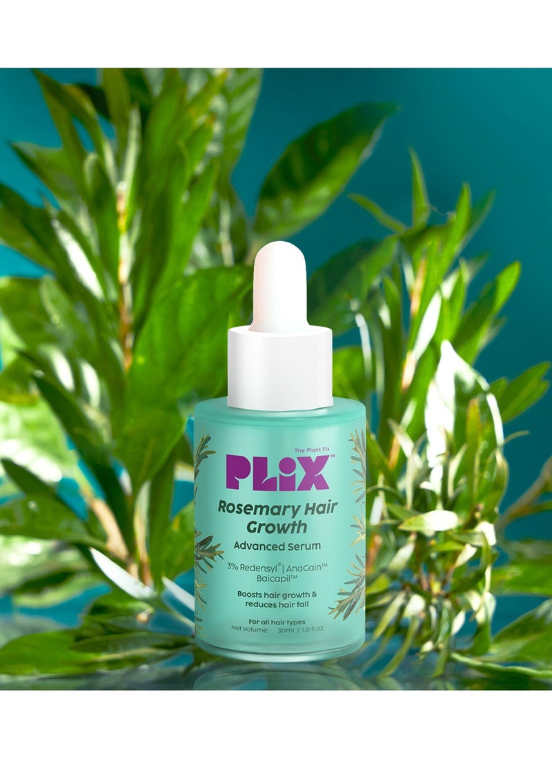 PLIX THE PLANT FIX - Rosemary Hair Growth Serum with 3% Redensyl, 4% AnaGain and 3% Baicapil that Stimulates Hair Growth, Increase Hair Density Thickens Hair For Men And Women, 30ml - Image 1