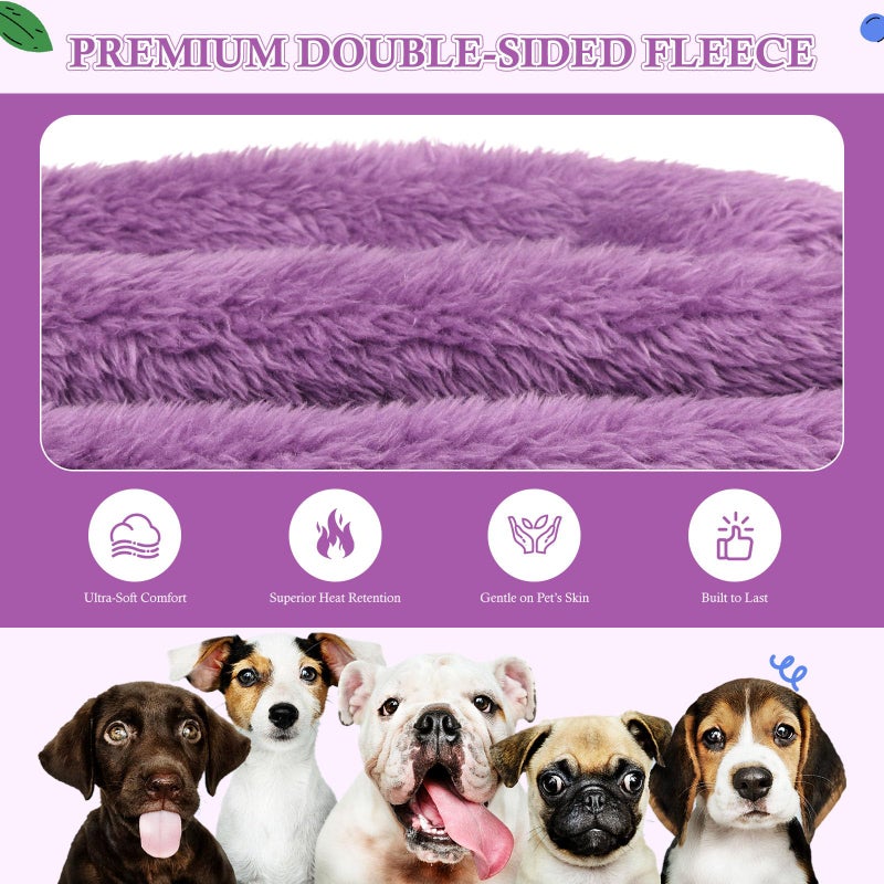 Waoduld Dog Sweater,Dog Hoodies,Warm Fuzzy Fleece Sweatshirt with Hood & Pocket,Leash Hole,Cozy Cold Weather Pet Clothes Sweater for Small,Medium,and Large Dogs(Purple,XL) - Image 2