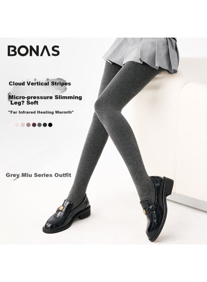 Baonais Women's Leggings, Bare Leg Effect, Spring And Autumn Cotton Striped, Thickened, Warm, Slimming, Bare Leg Pantyhose