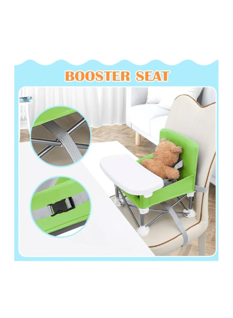 Children Dining Chair ting highchair Booster Seat Adjustable Strap Detachable Travel Beach With Tray Aluminum Portable Foldable Baby Camping Lawn - Image 5