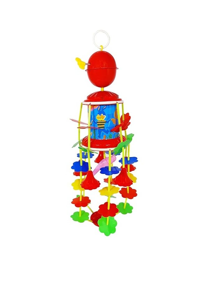 Toy Box Musical Jhoomer Cradle Toy Nursery Merry Go Round Key Operated Smoothing Sound for Kids - Image 4