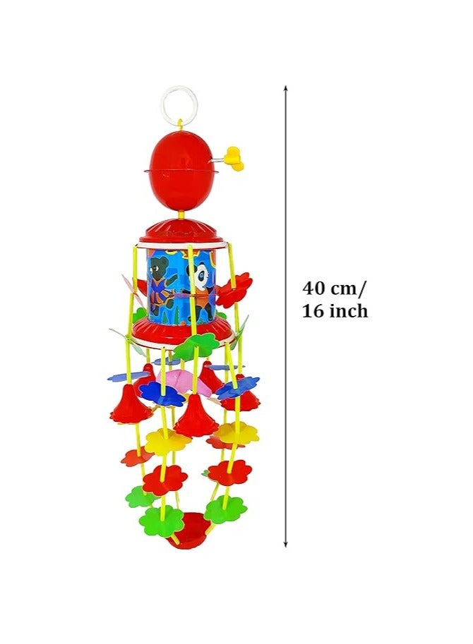 Toy Box Musical Jhoomer Cradle Toy Nursery Merry Go Round Key Operated Smoothing Sound for Kids - Image 5