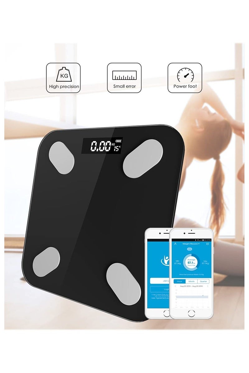 ميزان رقمي ذكي عالي الدقة مع تطبيق – قياس دقيق للوزن، تصميم أنيق، شاشة عرض  كبيرة الحجم وواضحة - Image 5