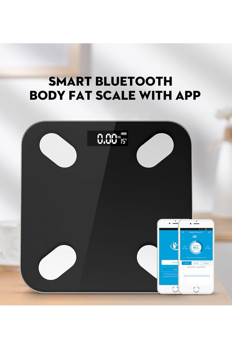 ميزان رقمي ذكي عالي الدقة مع تطبيق – قياس دقيق للوزن، تصميم أنيق، شاشة عرض  كبيرة الحجم وواضحة - Image 2