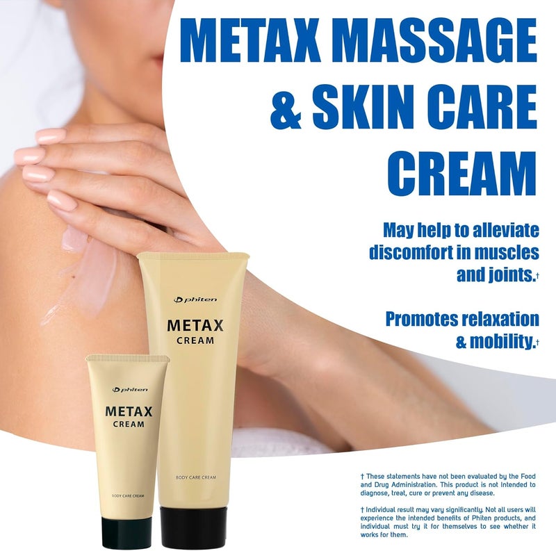 Phiten Metax Cream Body Care Cream  Can be Used on The Whole Body FaceBodyLegs Massage Relax Body Care Performance Support 229 Ounce Pack of 1 - Image 2