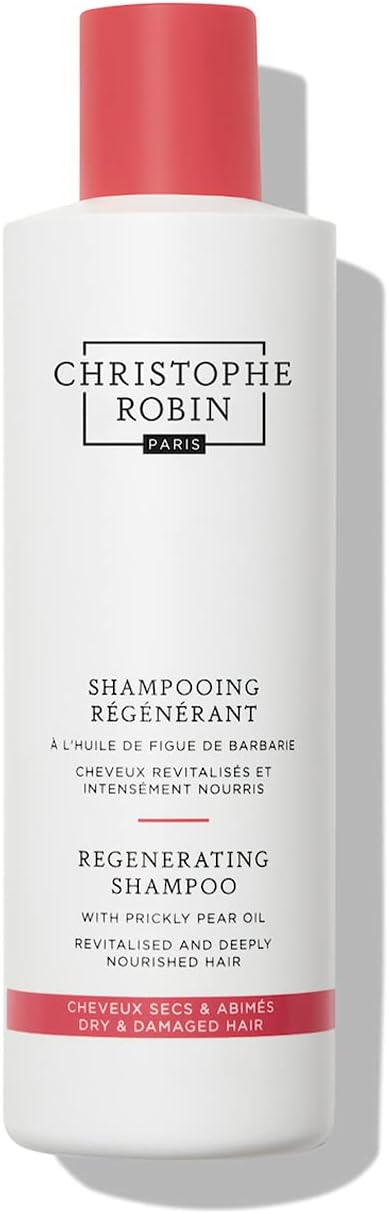 Christophe Robin Regenerating Shampoo with Prickly Pear Oil 500 ml Deeply Cleanses Strengthens Dry Damaged Chemically Treated Hair Paraben Silicone Free