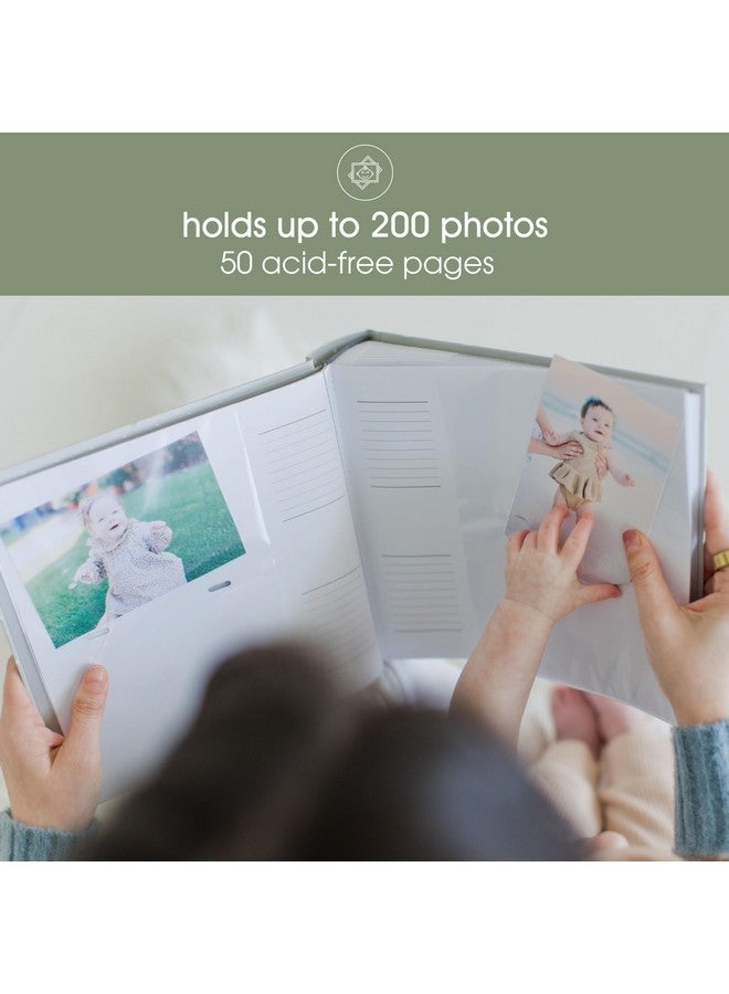 Pearhead Baby Photo Album, Keepsake Book for New and Expecting Parents, Gender-Neutral Baby Accessory, Ideal Gift for Baby Shower, Holds 200 Pictures, Gray and White Polka Dot - Image 5