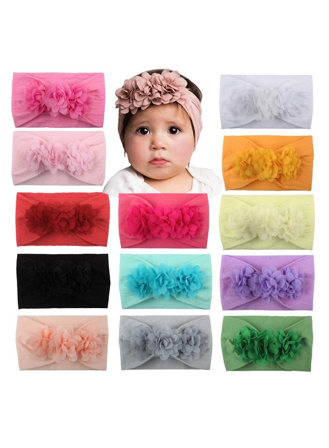 WZT Stretchy Knot Nylon Baby Headbands For Newborn Baby Girls Infant Toddlers Kids Bows Child Hair Accessories - Image 1