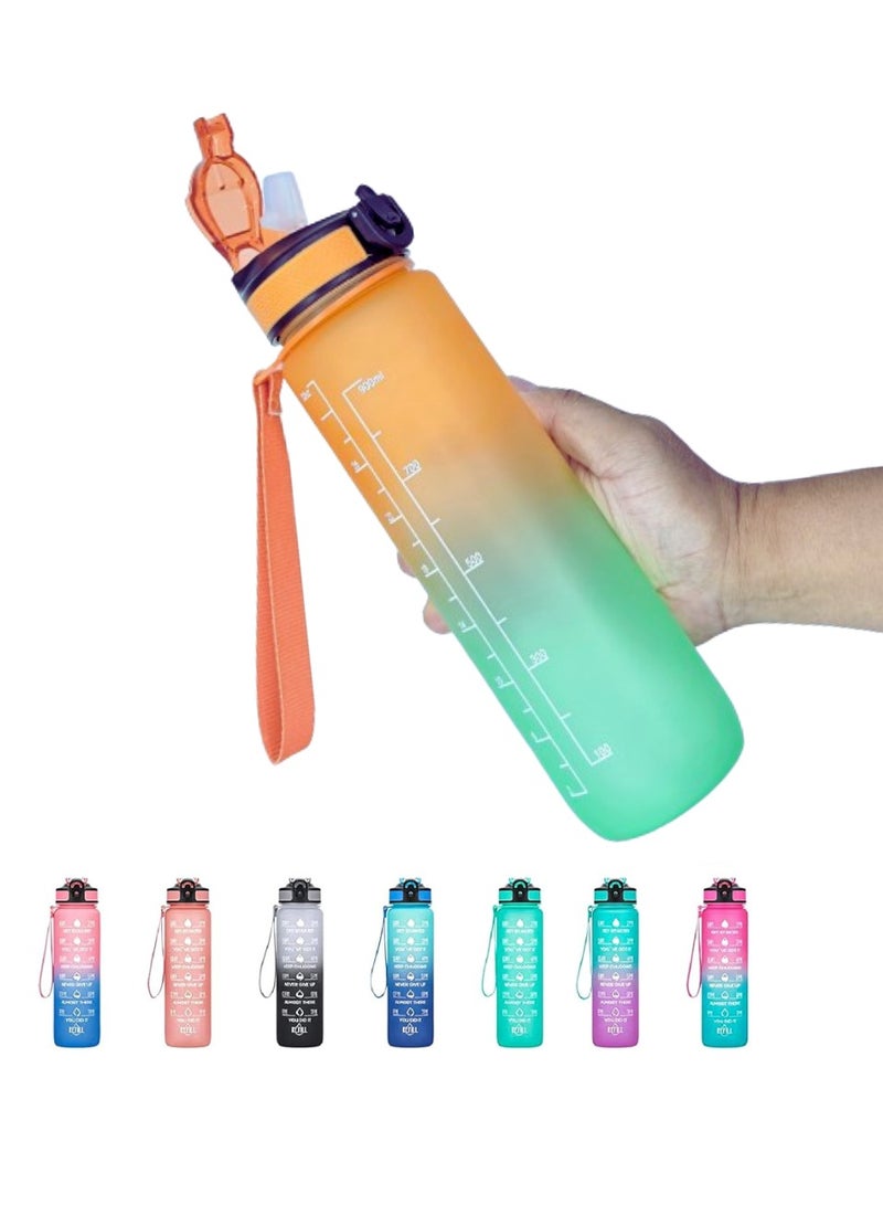 FFA SPORTS Fitness for All Sports Water Bottle with Time Marker  Leak proof 1L Water Bottle for Men Women and Office School Gym - Image 1